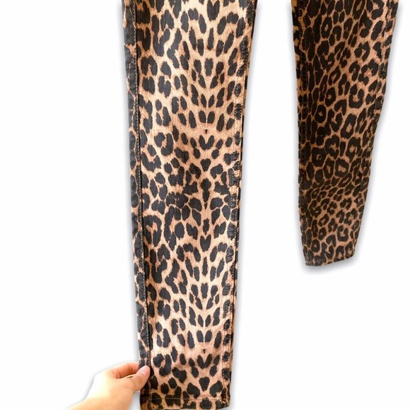 ZARA Leopard Print High Rise Skinny Jeans - Picture 6 of 11